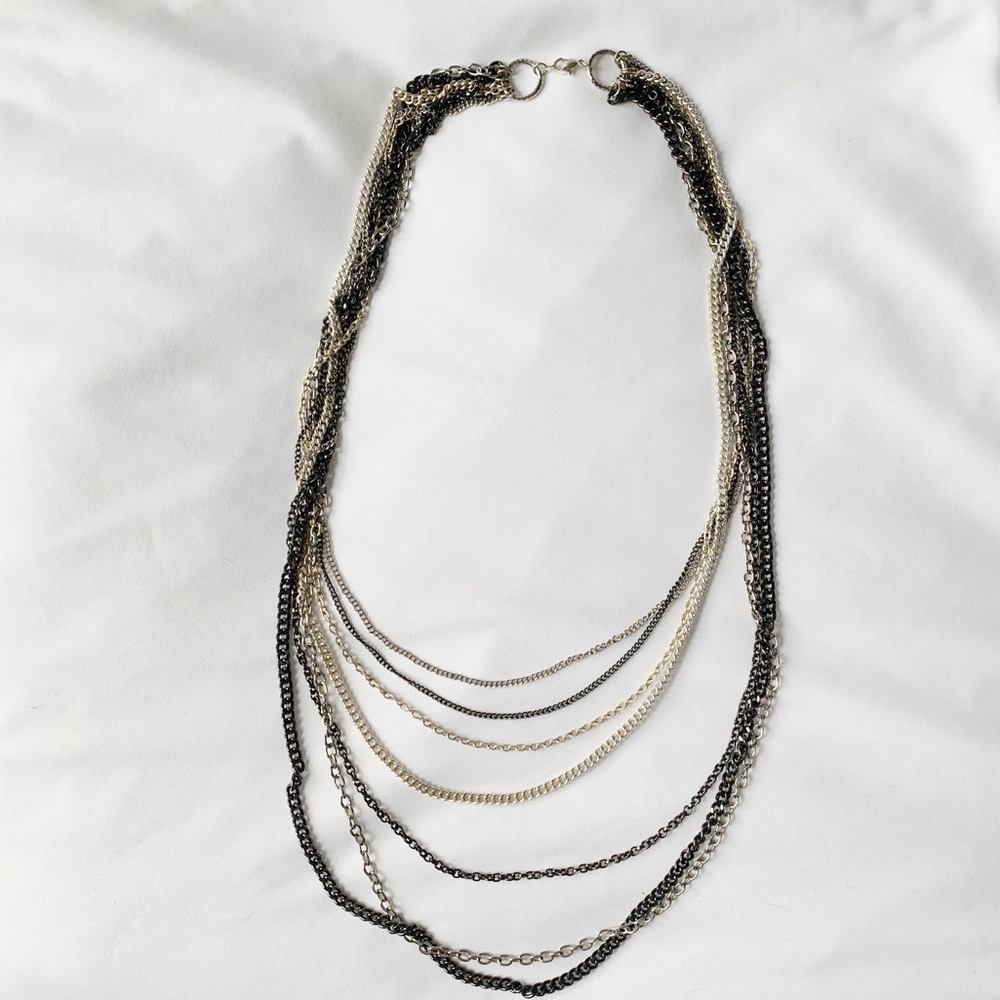 Multichain Silver Necklace